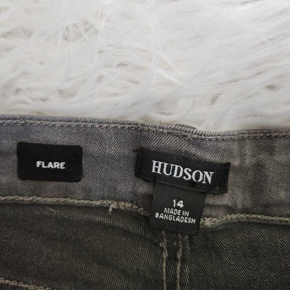 HUDSON Splice‎ Flare Girls Size 14 Slim Fit Jeans Stretch Denim Pants Gray NEW - Picture 3 of 16